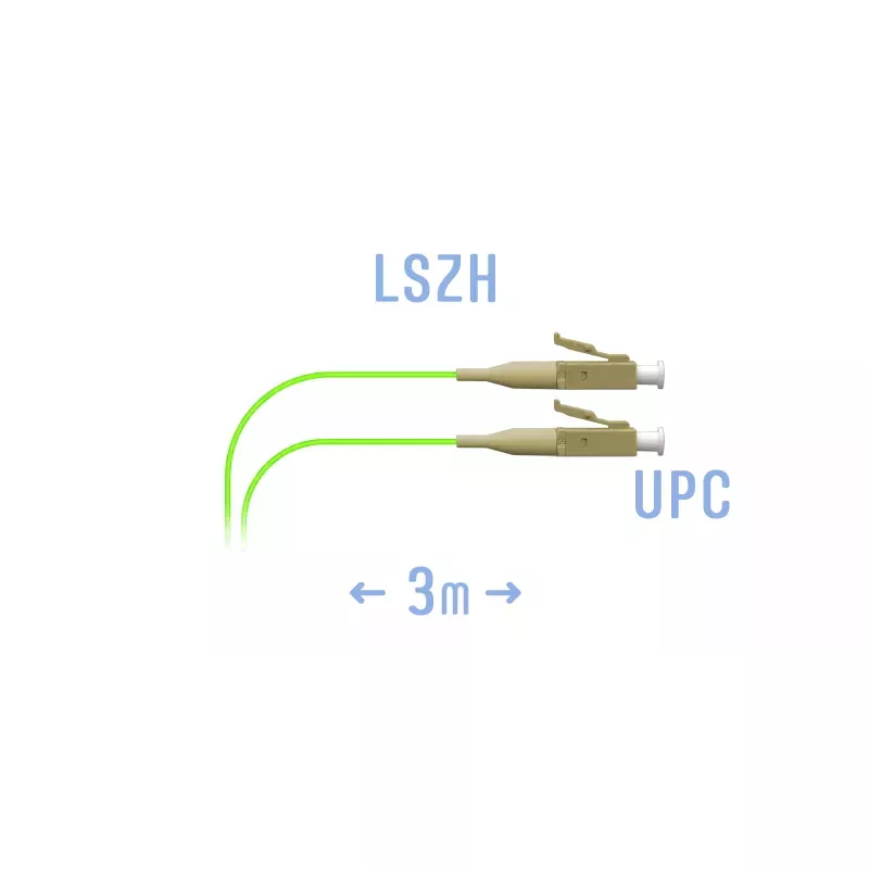 Шнур монтажный оптический LC/UPC MM5 3m, 0,9 мм